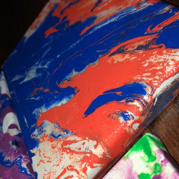 Bundle of 3 Pour Paintings - Picture 4 of 6